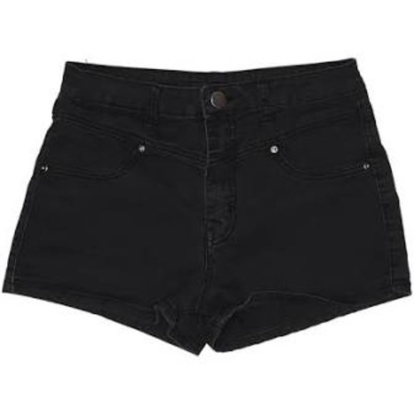 Forever 21 High Rise Denim Shorts Black S30 NEW - Picture 1 of 2
